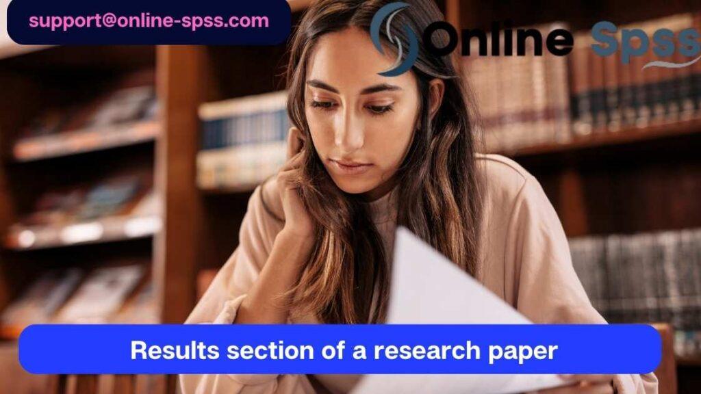 Results section of a research paper