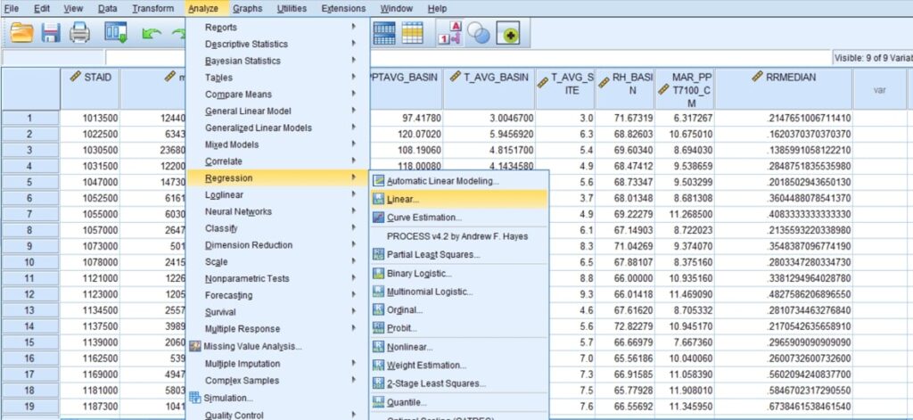 step 1- Multiple Linear Regression in SPSS  