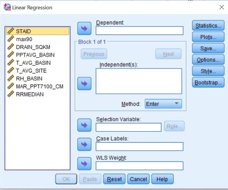 step 2- Multiple Linear Regression in SPSS  