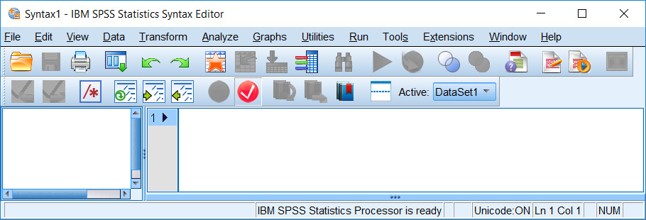 SPSS Syntax Window