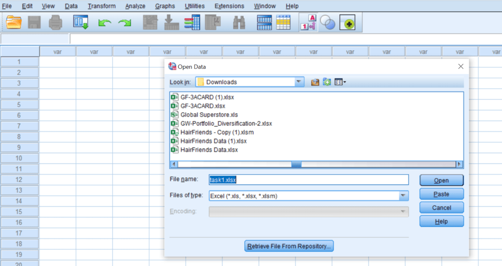 Locate the Excel File on Your Computer and Click on It - how to  import data into spss