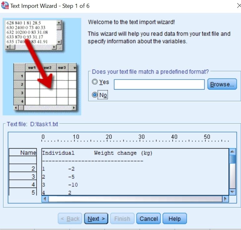  importing data into spss