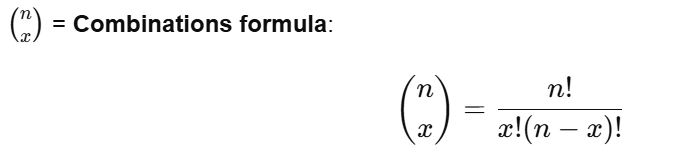 nCx in binomial probability formula